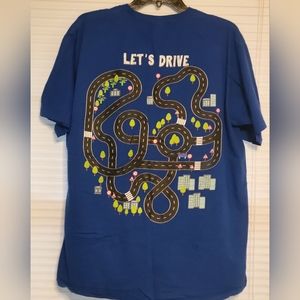Road map blue t-shirt XL